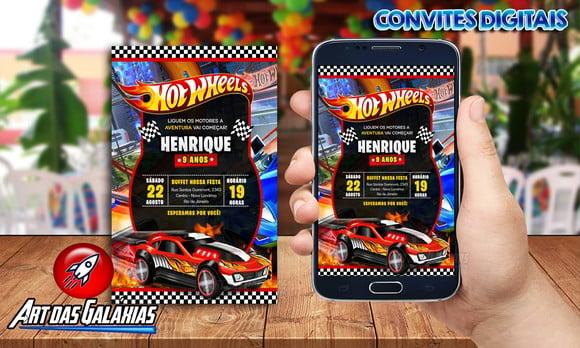 Convite Digital Hot Wheels