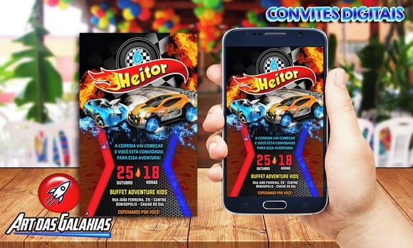 Convite Digital Hot Wheels