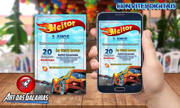 Convite Digital Hot Wheels