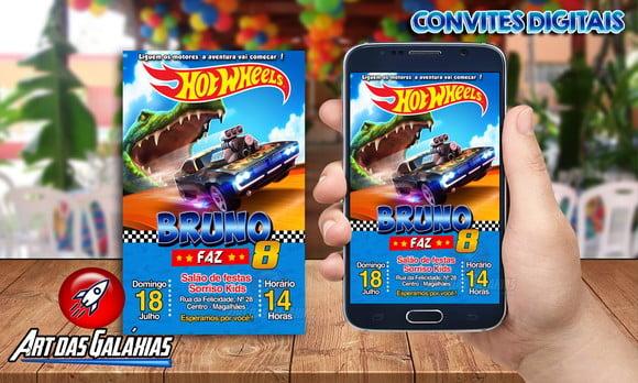 Convite Digital Hot Wheels