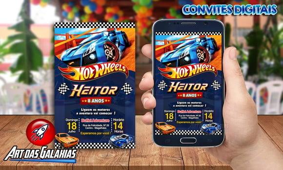 Convite Digital Hot Wheels