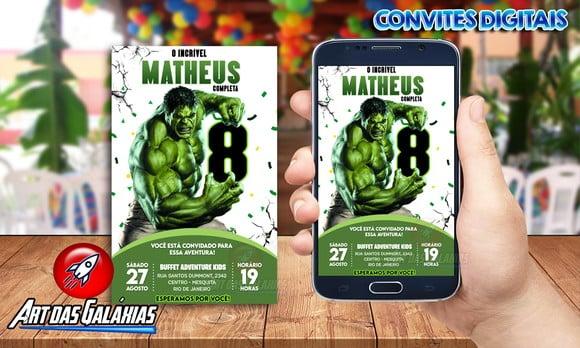 Convite Digital Hulk