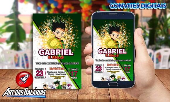 Convite Digital Hunter x Hunter MOD1