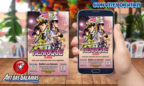 Convite Digital Jojo's Bizarre Adventure MOD2