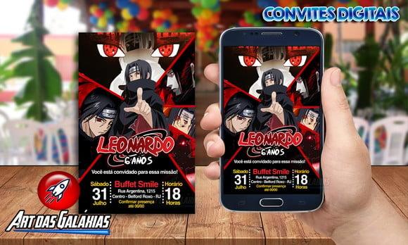 Convite Digital Itachi - Naruto