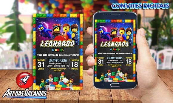 Convite Digital Lego