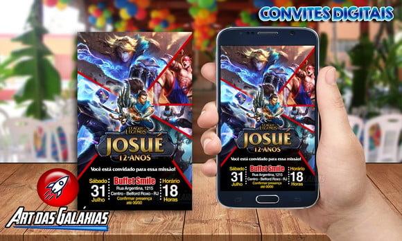 Convite Digital League Of Legends