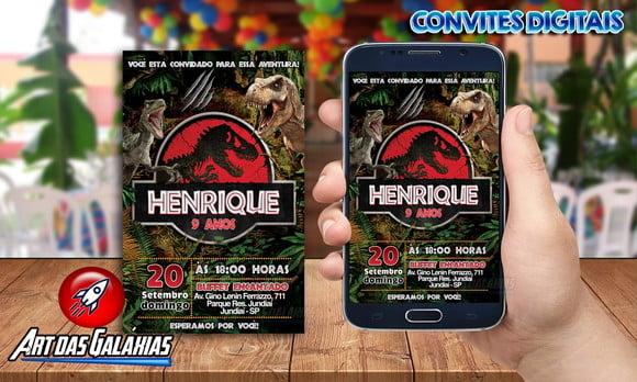 Convite Digital Jurassic Park