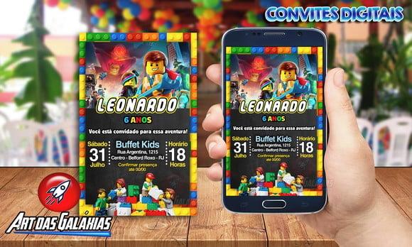 Convite Digital Lego