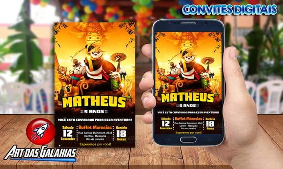 Convite Digital Kung Fu Panda