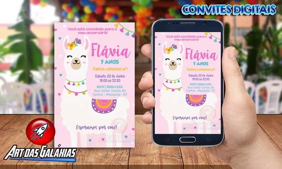 Convite Digital Lhama