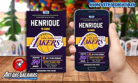 Convite Digital Los Angeles Lakers
