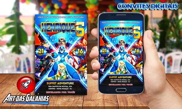 Convite Digital Mega Man