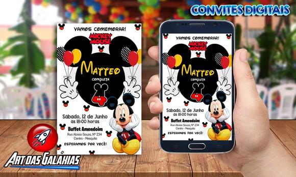 Convite Digital Mickey