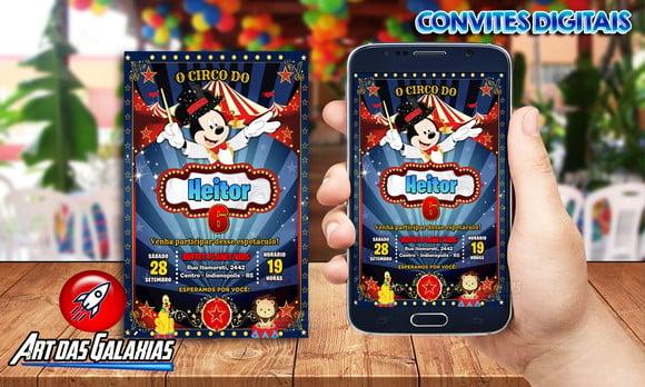 Convite Digital Mickey Circo