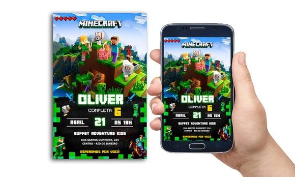 Convite Digital Minecraft