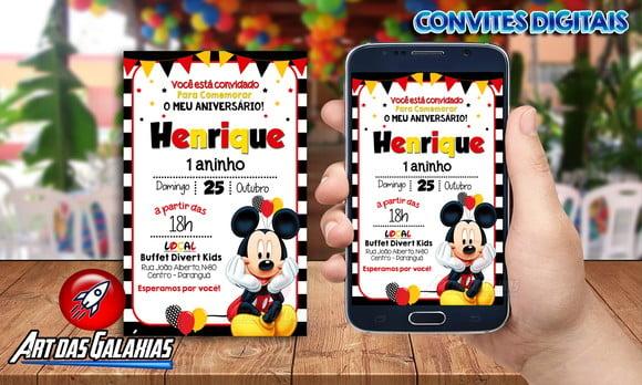Convite Digital Mickey MOD04
