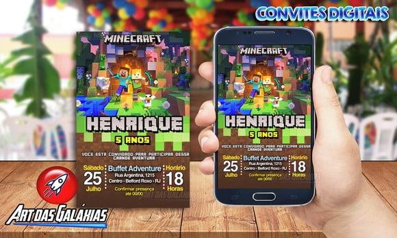 Convite Digital Minecraft MOD1