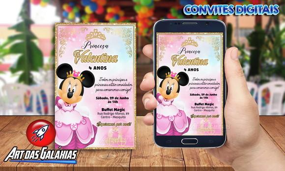 Convite Digital Minnie Princesa
