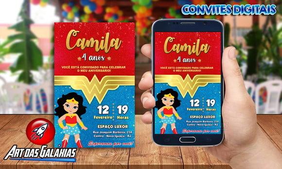 Convite Digital Mulher Maravilha
