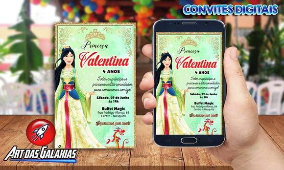 Convite Digital Mulan