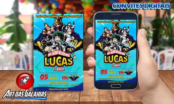 Convite Digital My Hero Academia