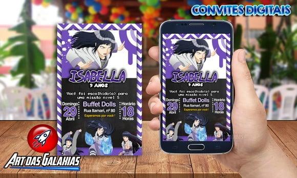 Convite Digital Naruto - Hinata - MOD5