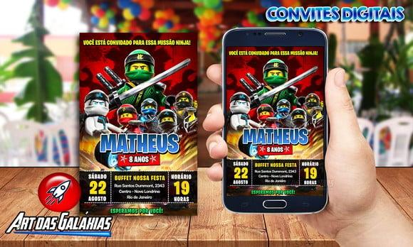 Convite Digital Ninjago