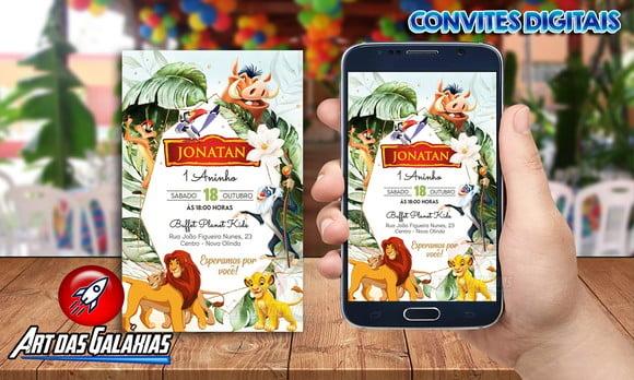 Convite Digital o Rei Leão