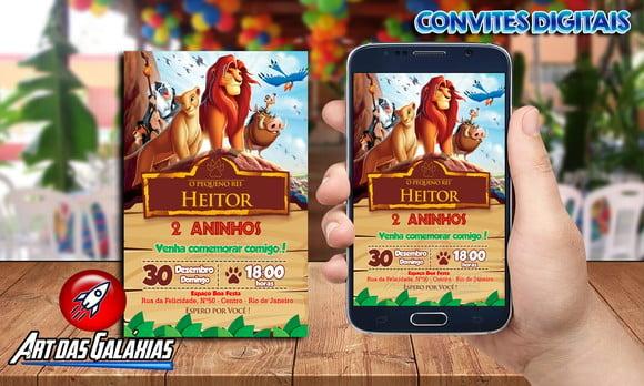 Convite Digital O Rei Leão MOD01