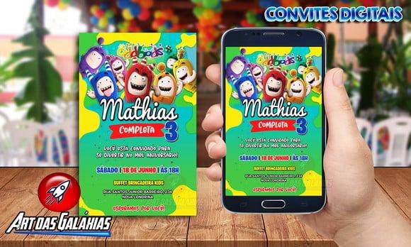 Convite Digital Oddbods