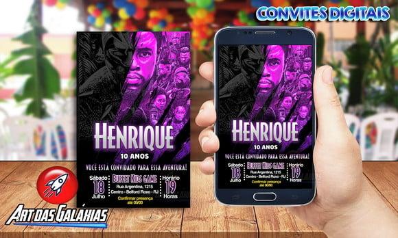 Convite Digital Pantera Negra