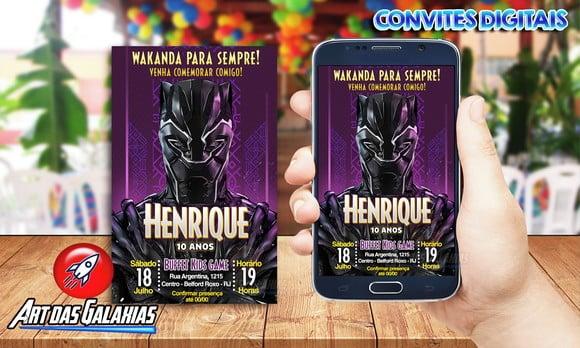 Convite Digital Pantera Negra
