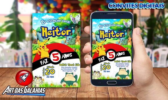 Convite Digital Pokémon