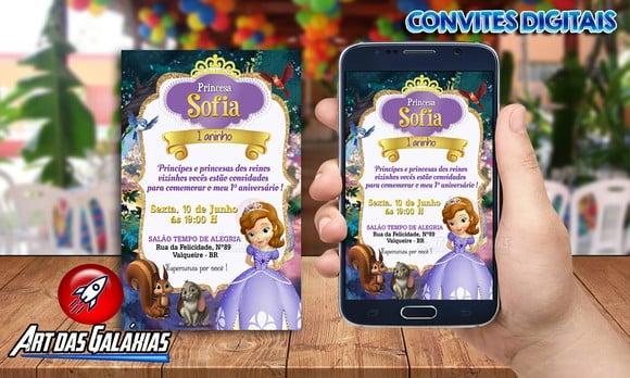 Convite Digital Princesa Sofia MOD1
