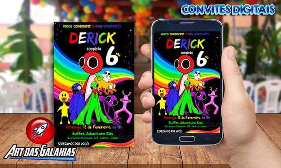 Convite Digital Rainbow Friends