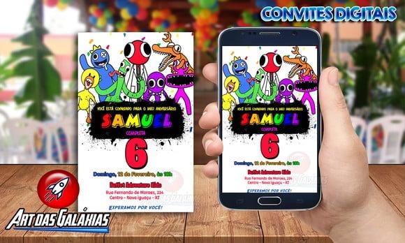 Convite Digital Rainbow Friends
