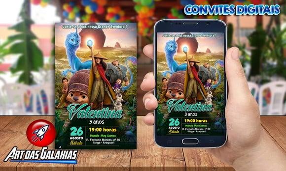 Convite Digital Raya e o Último Dragão MOD1