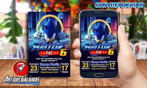 Convite Digital Sonic Mod01