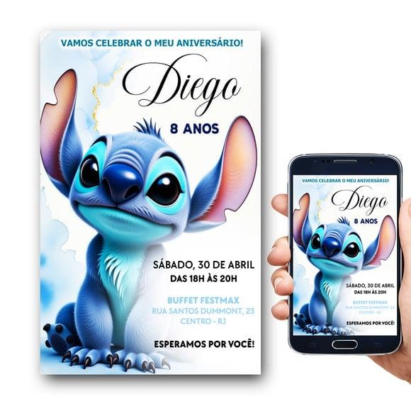 Convite Digital Stitch Personalizado