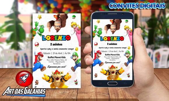 Convite Digital Super Mario
