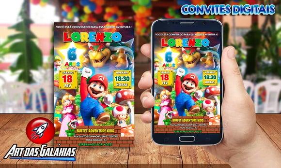 Convite Digital Super Mario