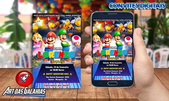 Convite Digital Super Mario