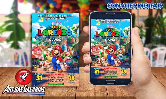 Convite Digital Super Mario