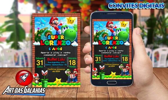 Convite Digital Super Mario Mod01