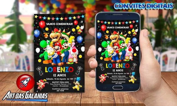 Convite Digital Super Mario