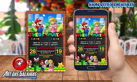 Convite Digital Super Mario