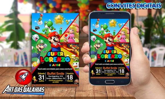 Convite Digital Super Mario