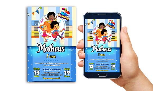 Convite Digital Três Palavrinhas