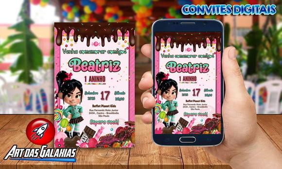 Convite Digital Vanellope - Detona Ralph